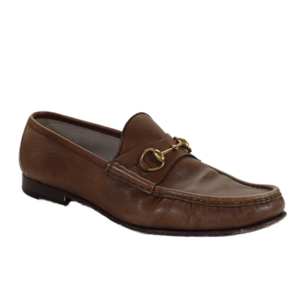 Gucci 1953 Men’s Genuine Leather Horsebit Loafers Brown Mismatched 12(R) 12.5(L)